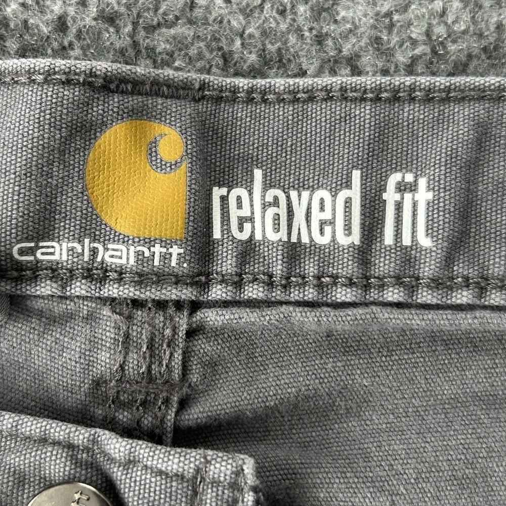 Carhartt Chino Shorts Mens 40 Gray Relaxed Fit Canvas Work Utility 9‎ Inseam